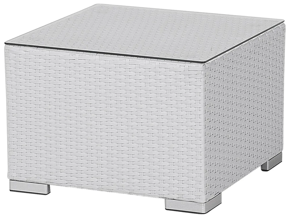 Ulkosohvaryhmä pöydällä 8-istuttava XXL modulaarinen Polyrottinki Valkoinen Oikea_705604