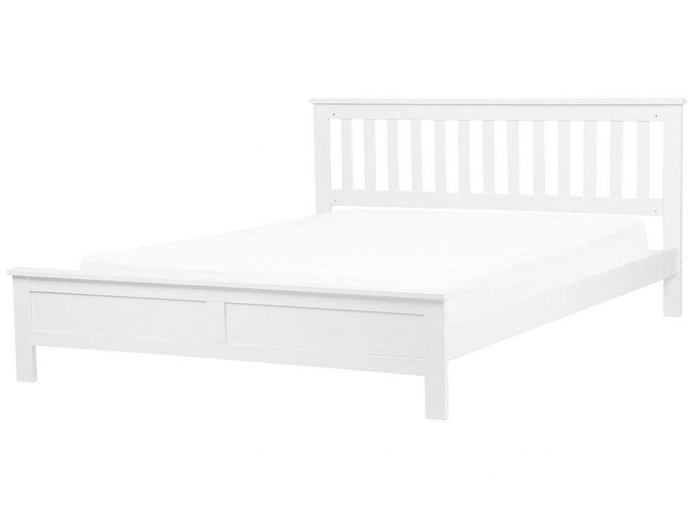 Bed Pine Wood MAYENNE 180 x 200 cm (EU Super King) White