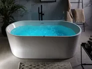 Fristående bubbelbadkar med LED HAVANA 1700 x 800 mm Vit_800884