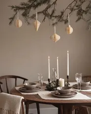 Set med 20 julgransdekorationer JOLSTRA Papper Beige_1084887