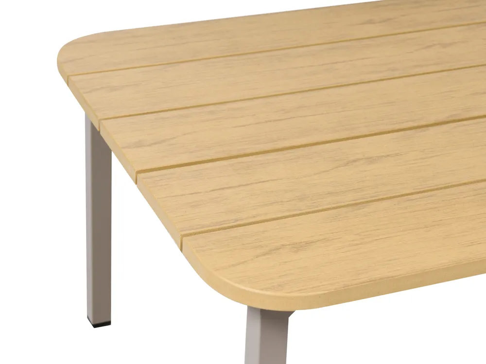Trädgårdssoffgrupp med bord 5-sits MURATO Metall Beige_1023500