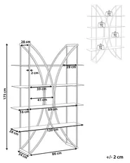 4 Tier Shelving Unit HOLLOW 175 cm Metal Gold_895898
