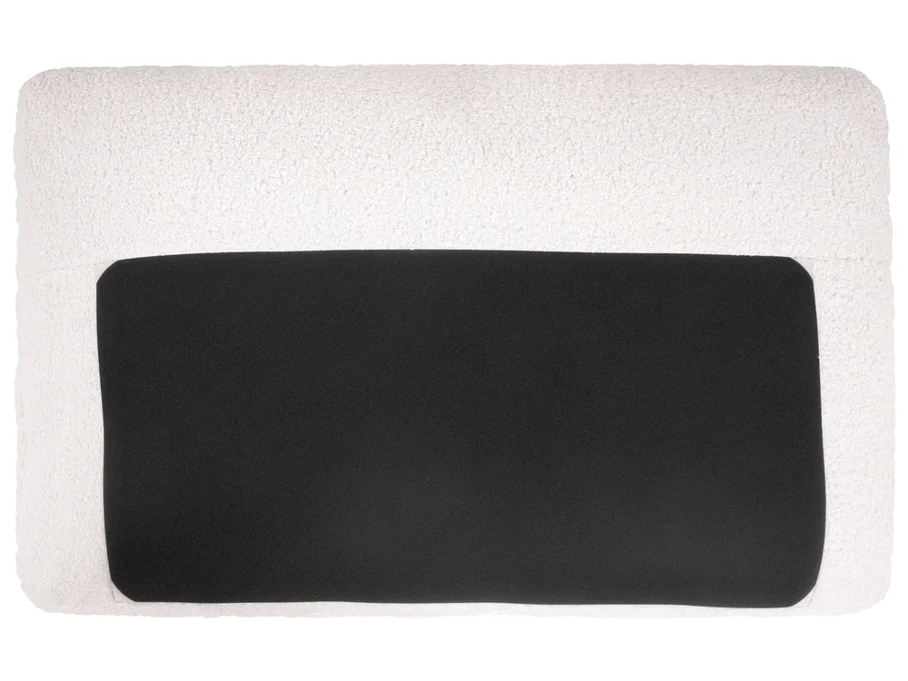 Hörnbäddsoffa 3-sits HRISEY med förvaring Bouclé Vit Högervänd_956076