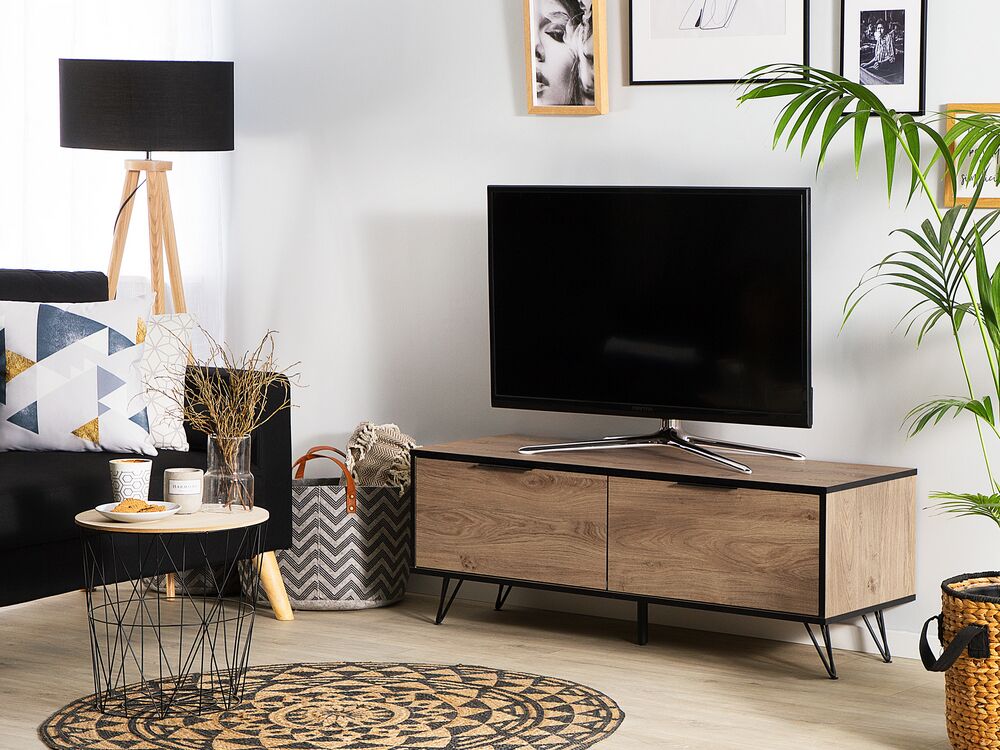 TV-benk HALSTON Brun/svart