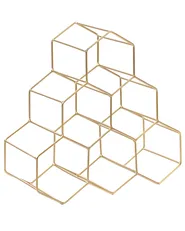 Wine Rack LISTOWEL Metal Gold_1000542