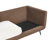 Living Room Set 4 Seater BOLGA Fabric Brown_1075711
