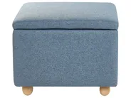 Storage Pouffe FERNDALE Fabric Blue_1056240