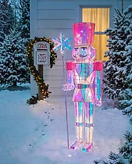 Ulkokoriste LED-valo KINNULA 152 cm Pähkinänsärkijä Monivärinen_1175618