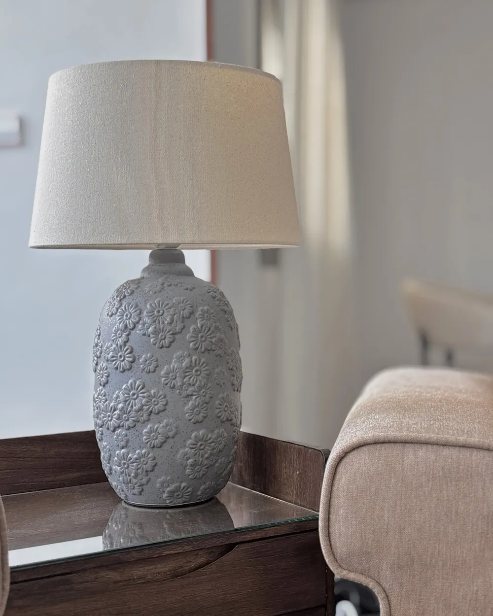 Table Lamp FERREY Ceramic Grey_1001542