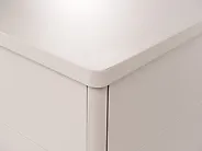 Oppbevaringsboks KYMI 136 cm 55 cm Metall med hjul Beige_1172875
