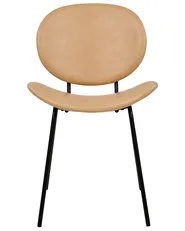 Set of 2 Dining Chairs LUANA Faux Leather Sand Beige_873657