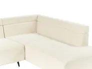 Corner Sofa 4 Seater LUNNER Corduroy Light Beige Left Hand_945678