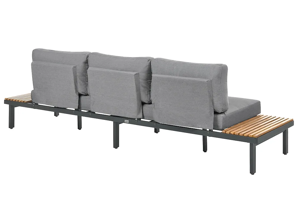 Garden Sofa 3 Seater FIVIZZANO Acacia Wood Dark Grey_1159333