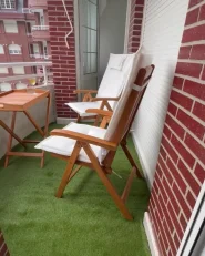 Set of 2 Garden Chairs JAVA Acacia Wood Light Brown_978055