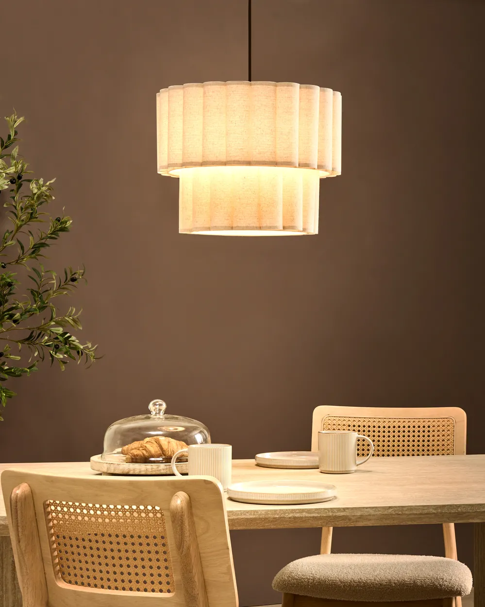 Pendant Lamp BELESSA Linen Light Beige