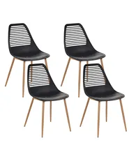Set of 4 Dining Chairs MONTELLO Black_948831