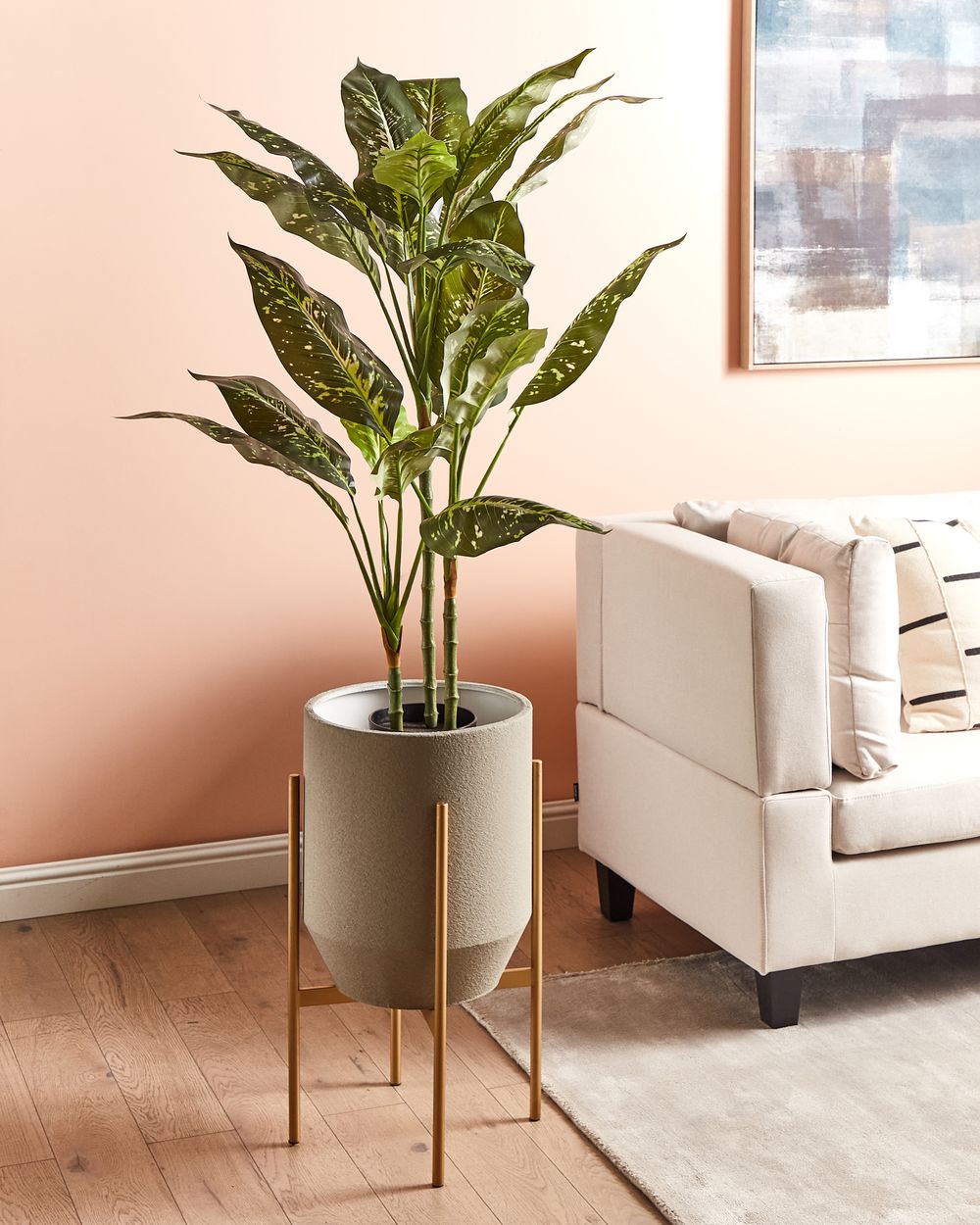 Elevated Plant Pot HYBRIDUM 33 cm Metal Grey