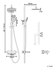 Mixer Shower Set with Rainshower PUYEHUE Gold_1000093