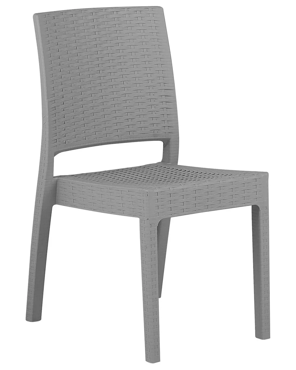 Set med 2 trädgårdsstolar FOSSANO Syntetiskt material Ljusgrå_744592