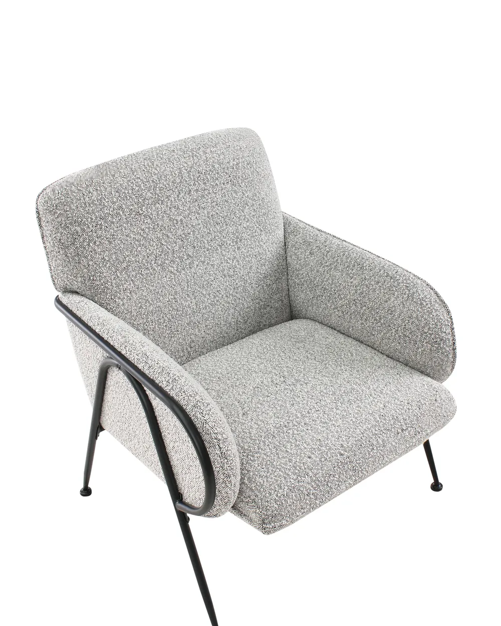 Armchair TRYSNES Fabric Black/ White_991789