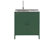 Outdoor Kitchen Cabinet with Sink VILAMA Green_973944