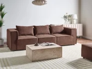 Modular Sofa 3 Seater AXEBO Boucle Brown_1075823