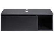 Väggmonterad kommod RUPANCO 80 cm Svart_984123