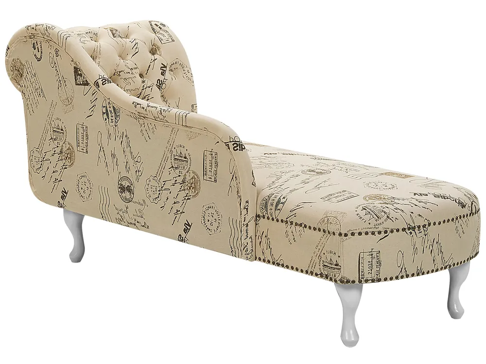 Right-Hand Chaise Longue NIMES Fabric Beige_763931