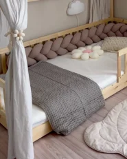 Bedspread CHAGYL Cotton 150 x 200 cm Taupe_997205