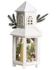 LED-lykta SAVIVESI 38 cm Julmotiv Vit_1028259