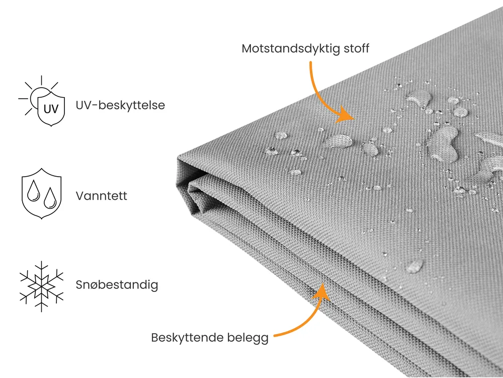 Regntrekk CHUVA 200 cm 120 cm 120 cm Grå_929767