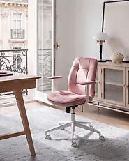 Office Chair CARLTON Velvet Pink_1136845