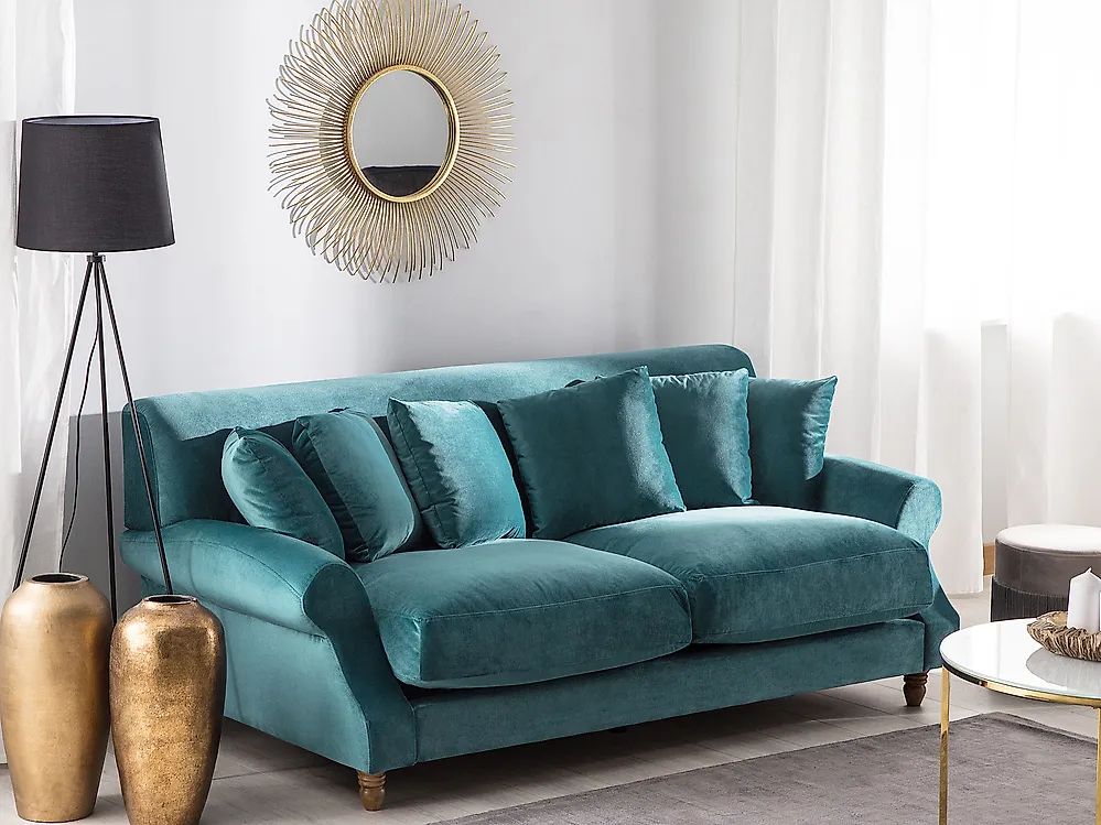Sofa 2 Seater EIKE Velvet Teal_1171931