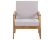 Garden Lounge Set with Table 4 Seater PALLANO Acacia Wood Taupe_777931
