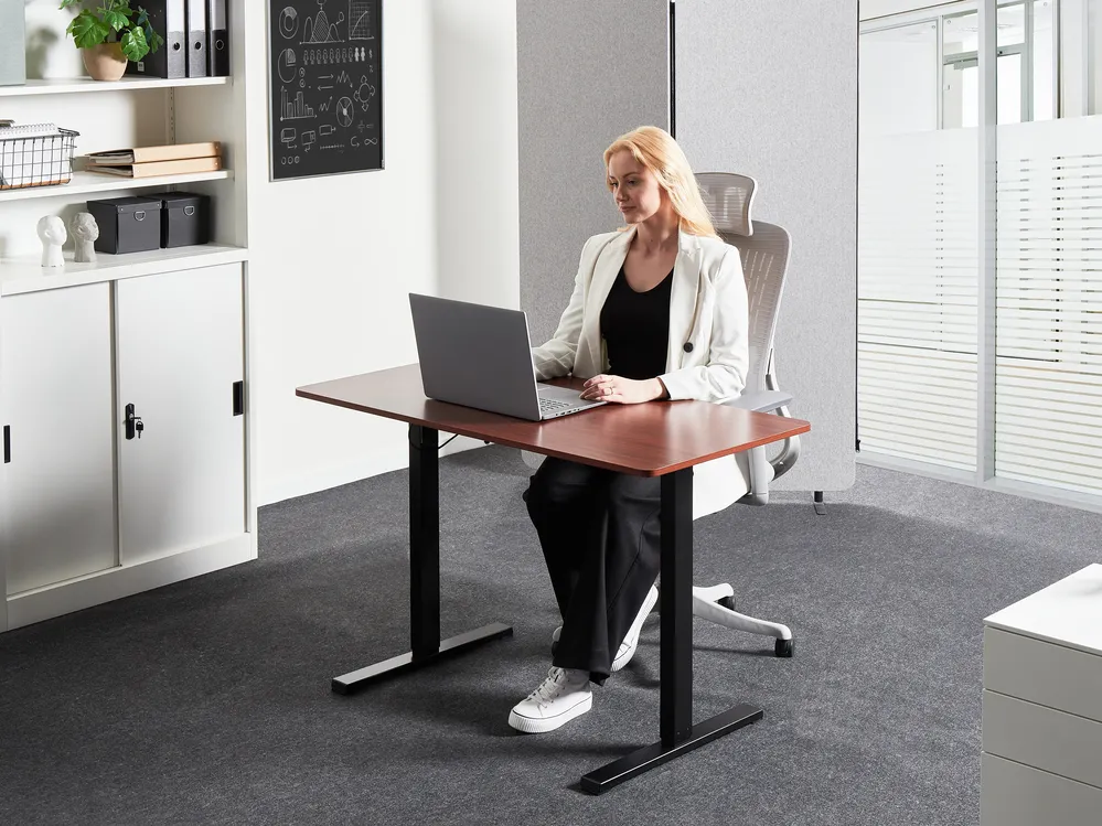 Electric Adjustable Standing Desk TAVARES 120 cm 60 cm Brown/ Black