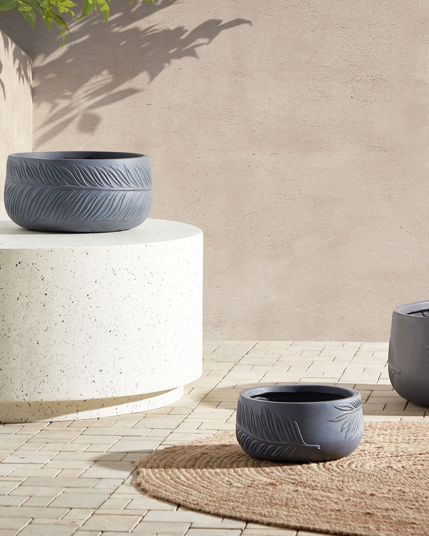 Plant Pot FTERO 25 cm Grey_872023