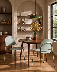 Set of 2 Dining Chairs WINDUST Metal Mint Green_1151249