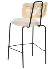 Set of 2 Bar Chairs ADELANTO Light Beige_1039787