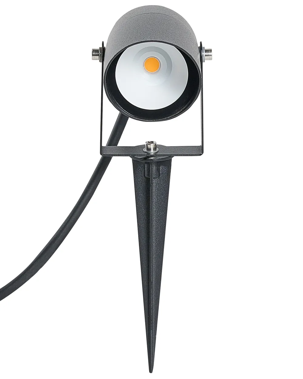 Set of 2 Outdoor Spike Lights LUSSA LED Black_1103860