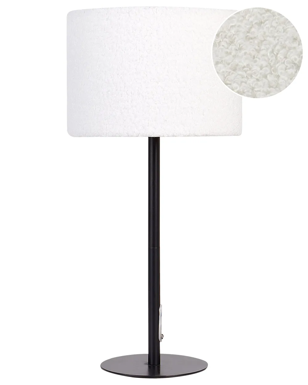Table Lamp VINAZCO Boucle White