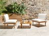 Garden Lounge Set with Table 2 Seater FRASCATI Modular Certified Acacia Wood Off-White