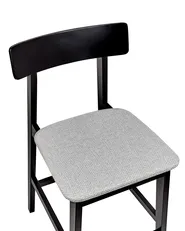 Set of 2 Bar Chairs ISANTI Wood Black/ Grey_945380