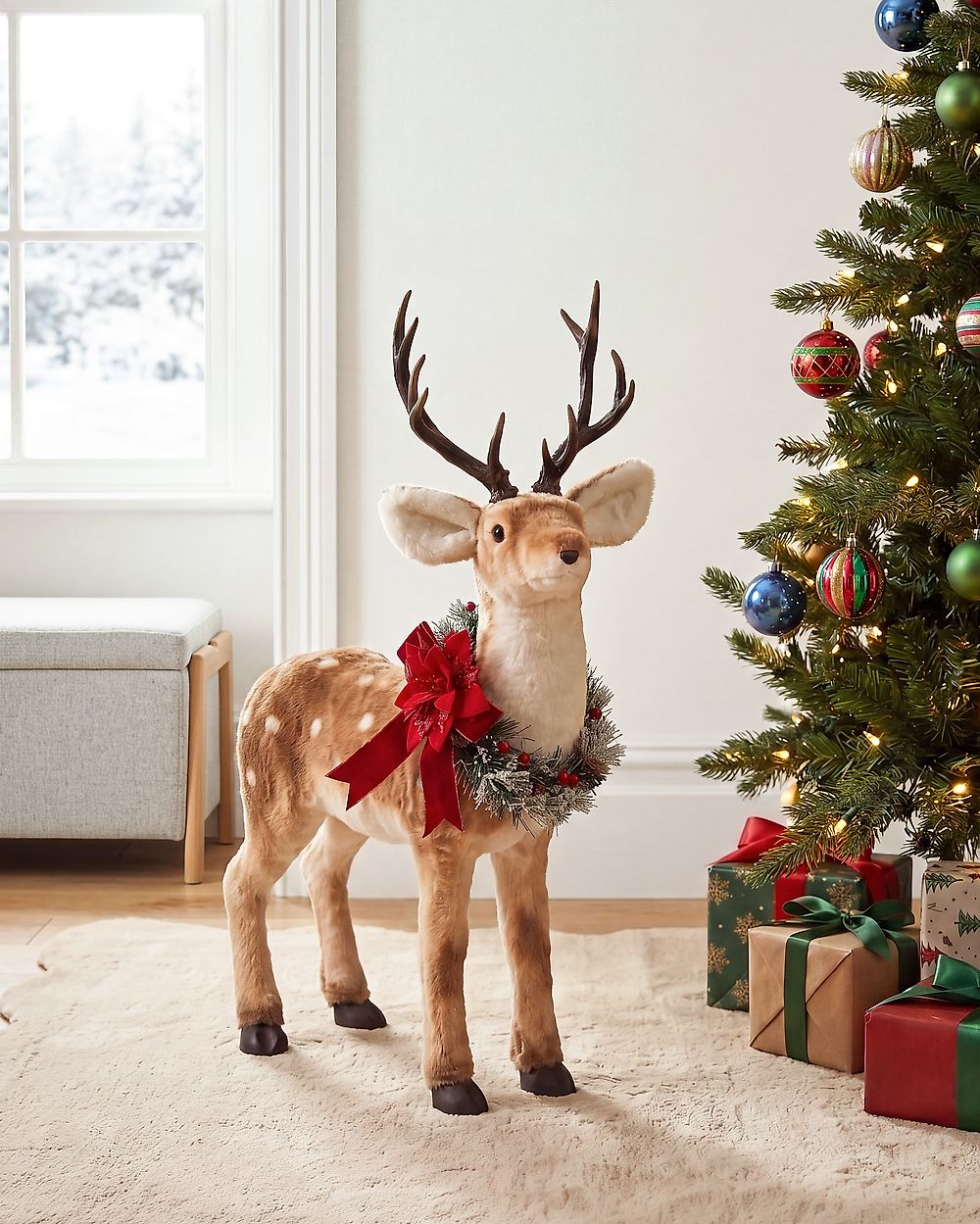 Christmas Decoration KALAJOKI 80 cm Reindeer Brown