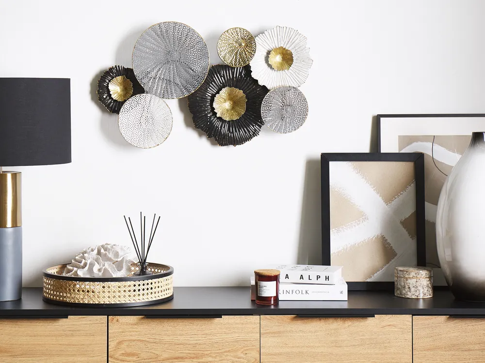 Wall Decor ZIRCONIUM Metal 38 cm Black