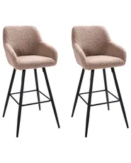 Baarituolisetti 2 kpl CASMALIA Buklee Ruskeanharmaa_1022362