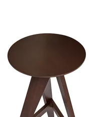 Set of 2 Bar Stools AROMA Wood Dark Brown_1054230