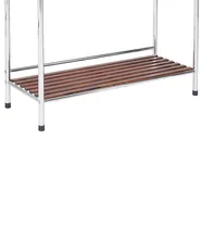 Handduksställ med hylla MURIVA Metall Silver_821877