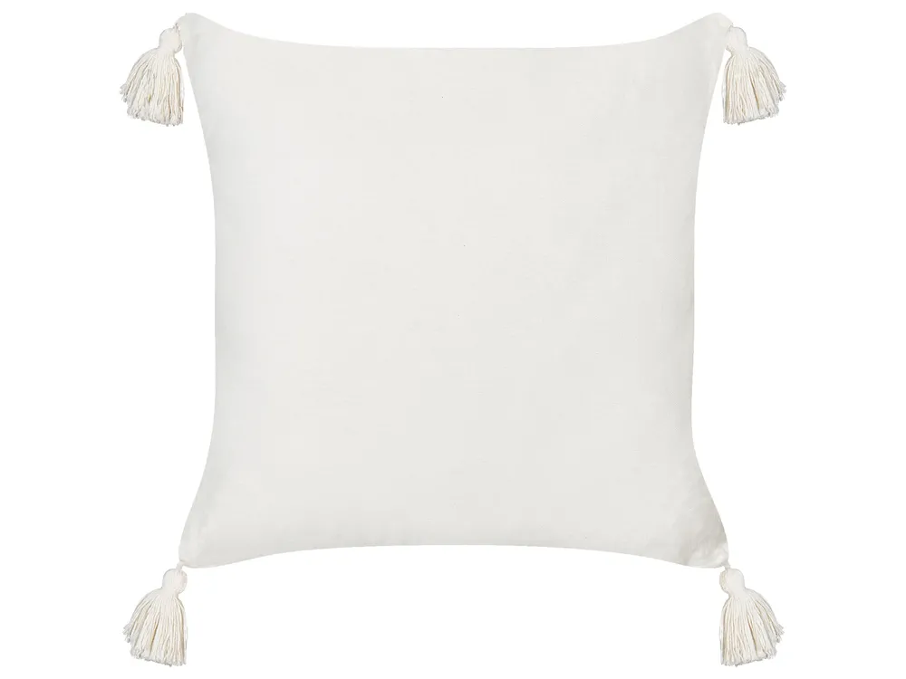 Set med 2 prydnadskuddar BANKSIA 45 x 45 cm Bomull Röd Randigt_914123