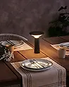 LED-pöytävalaisin langaton LEVIRA himmennettävä Metalli Musta