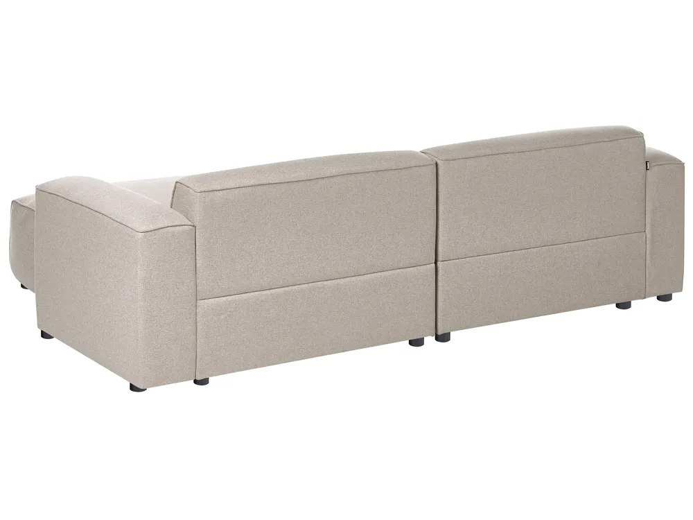 Corner Sofa 3 Seater FAABORG Fabric Beige Left Hand_1055840